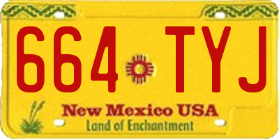 NM license plate 664TYJ