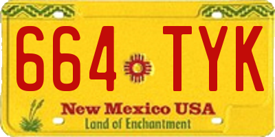 NM license plate 664TYK