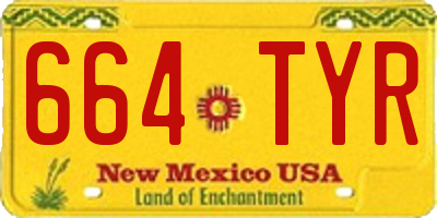 NM license plate 664TYR