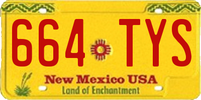 NM license plate 664TYS