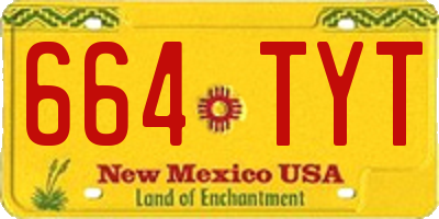NM license plate 664TYT