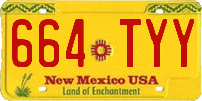 NM license plate 664TYY
