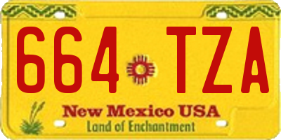 NM license plate 664TZA
