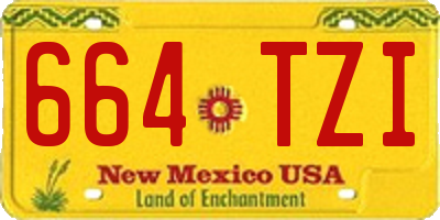NM license plate 664TZI