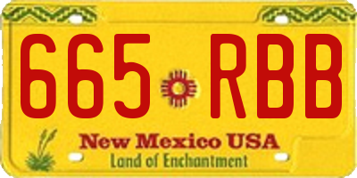 NM license plate 665RBB