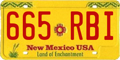 NM license plate 665RBI