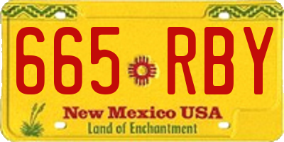 NM license plate 665RBY