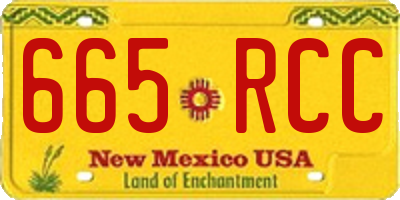 NM license plate 665RCC
