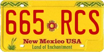 NM license plate 665RCS