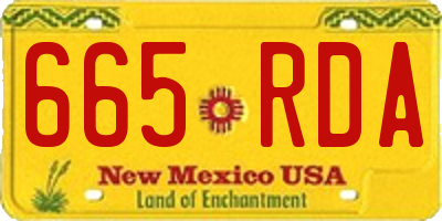 NM license plate 665RDA