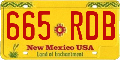 NM license plate 665RDB