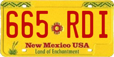 NM license plate 665RDI