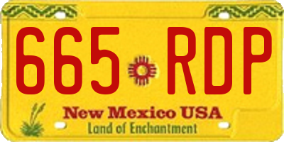 NM license plate 665RDP