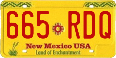 NM license plate 665RDQ