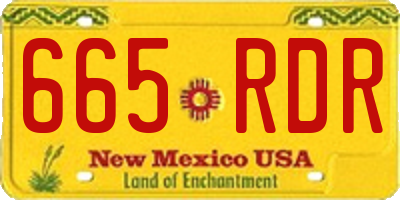 NM license plate 665RDR