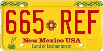 NM license plate 665REF