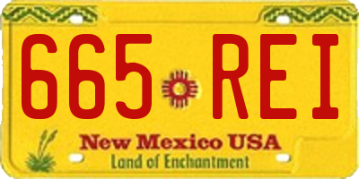 NM license plate 665REI