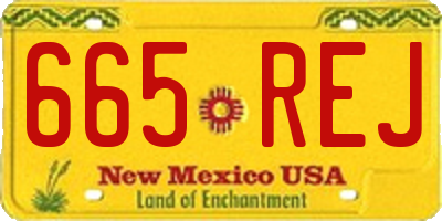 NM license plate 665REJ