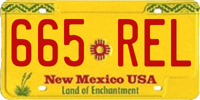 NM license plate 665REL