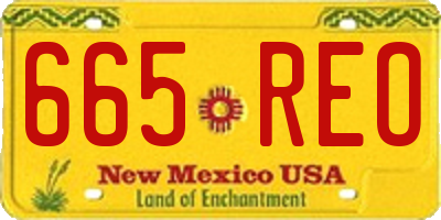 NM license plate 665REO