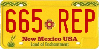 NM license plate 665REP