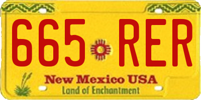 NM license plate 665RER
