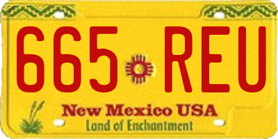 NM license plate 665REU