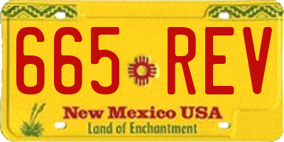 NM license plate 665REV