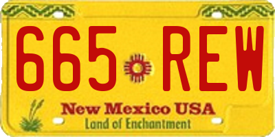 NM license plate 665REW