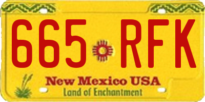 NM license plate 665RFK