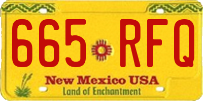 NM license plate 665RFQ