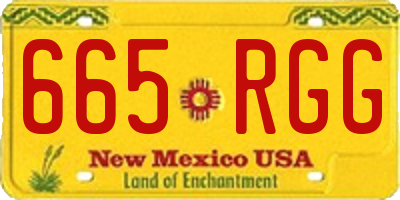 NM license plate 665RGG