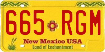NM license plate 665RGM