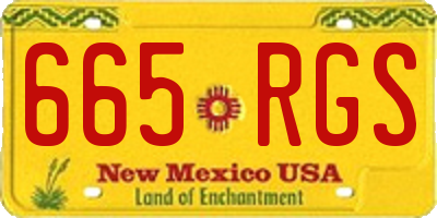 NM license plate 665RGS