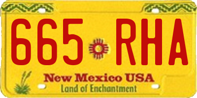 NM license plate 665RHA