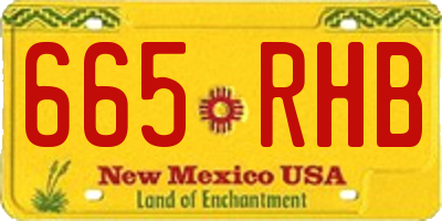 NM license plate 665RHB
