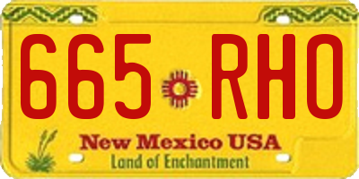 NM license plate 665RHO