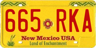 NM license plate 665RKA