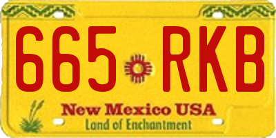 NM license plate 665RKB