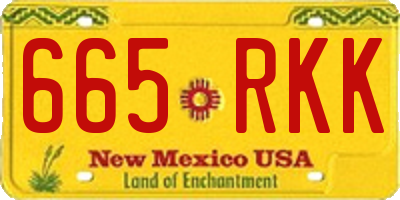NM license plate 665RKK