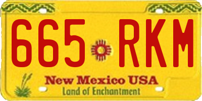 NM license plate 665RKM