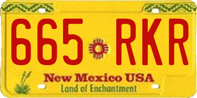 NM license plate 665RKR