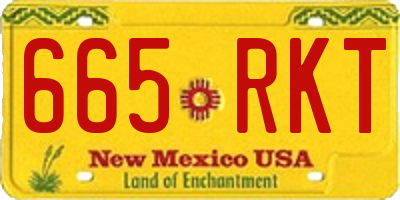NM license plate 665RKT