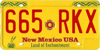 NM license plate 665RKX