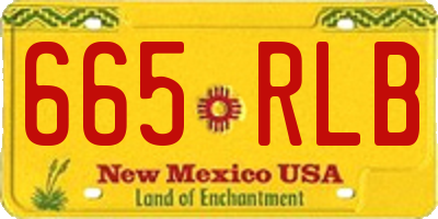 NM license plate 665RLB