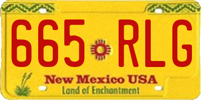 NM license plate 665RLG