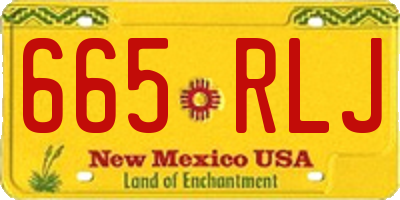 NM license plate 665RLJ