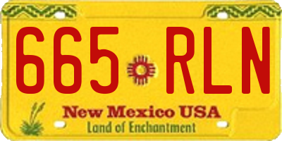 NM license plate 665RLN