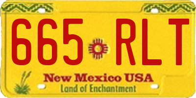 NM license plate 665RLT