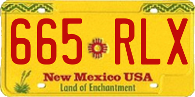 NM license plate 665RLX